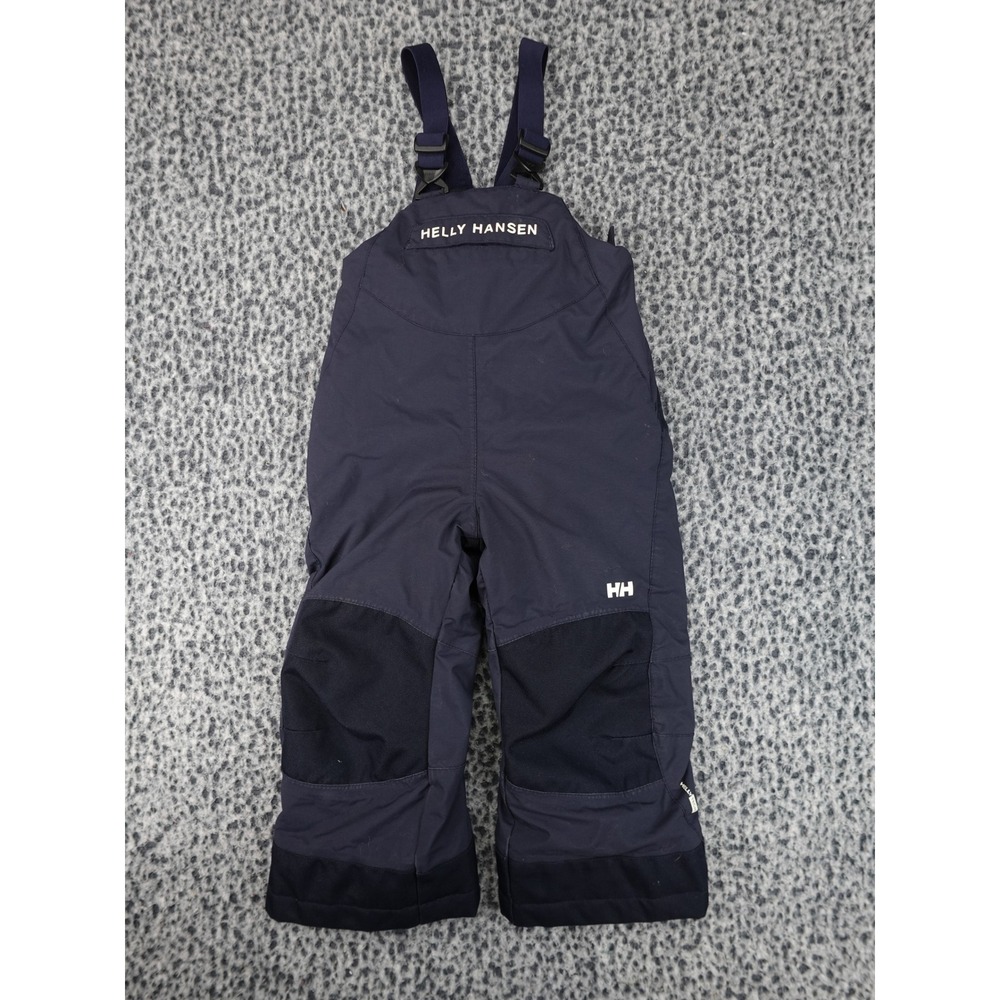 Helly Hansen Bib Snow Pants Toddler 98/3 Navy Blue Reinforced Overalls